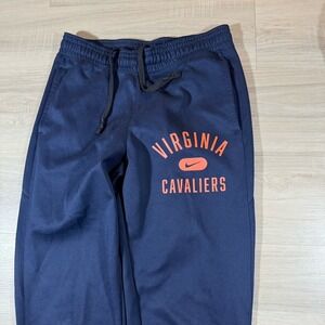 Virginia Cavaliers Nike Blue Jogger Sweatpants Size Small Zip Pocket Drawstring